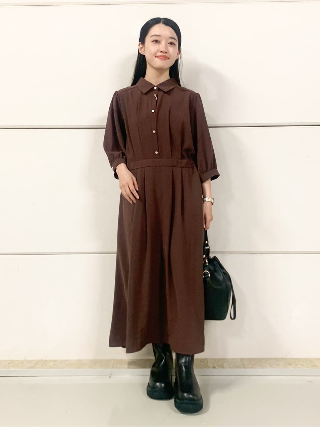 sahoさんの「THE SHOP TK｜5分袖シャツワンピース【防シワ/吸水速乾/UVケア/洗濯機OK】」を使ったコーディネート