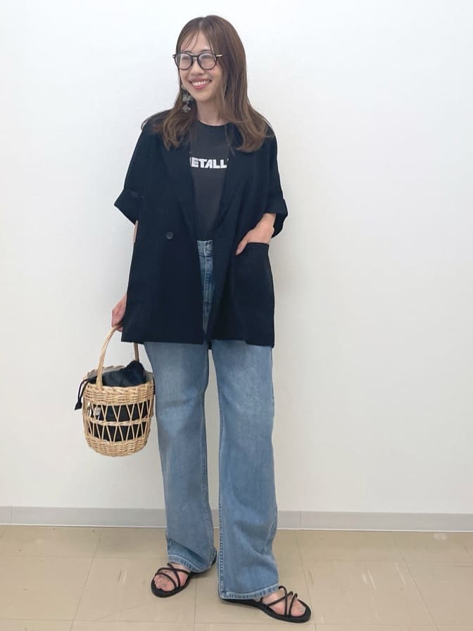 Akiさんの「OPAQUE.CLIP｜メッシュテーラードジャケット【洗濯機洗い可】」を使ったコーディネート
