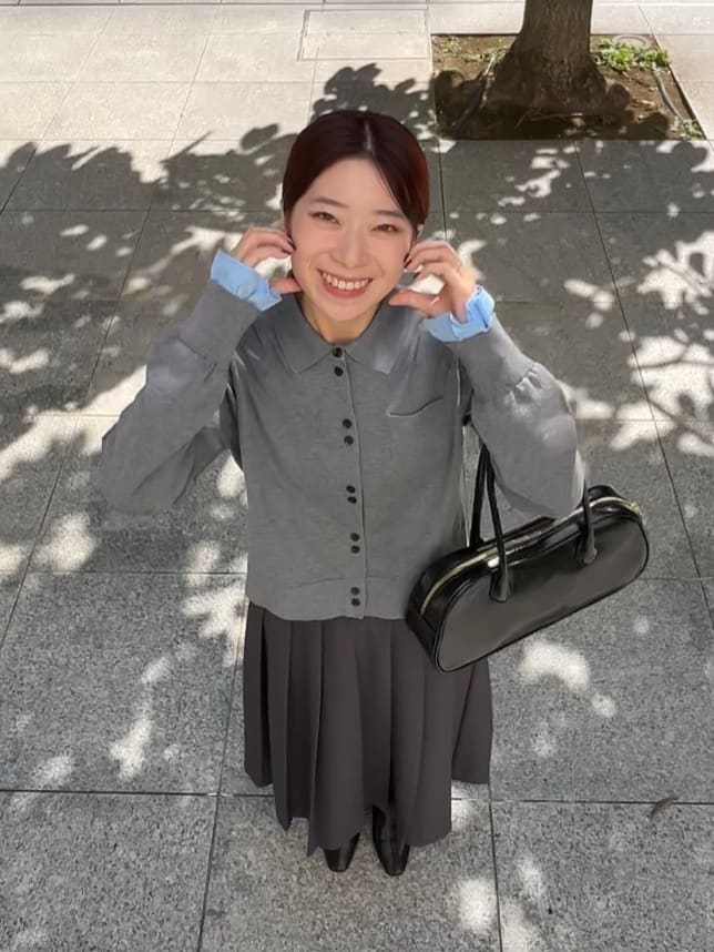 RINAさんの「OPAQUE.CLIP｜ワイドプリーツスカート【洗濯機OK】」を使ったコーディネート
