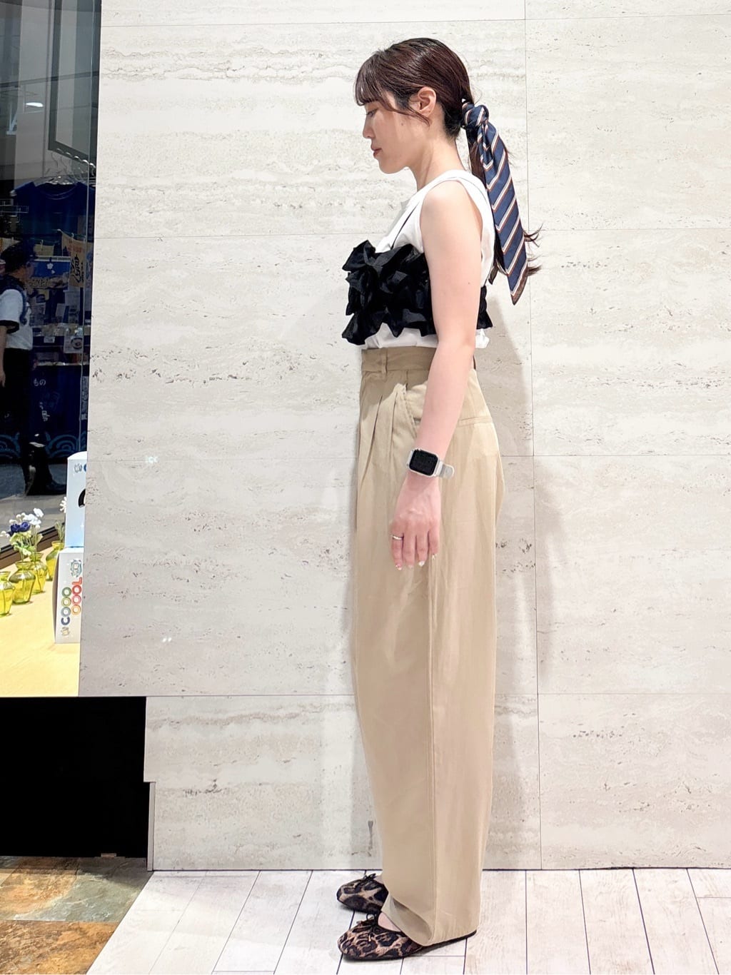 かほさんの「OPAQUE.CLIP｜《美人百花掲載》名品フラットバレエシューズ」を使ったコーディネート
