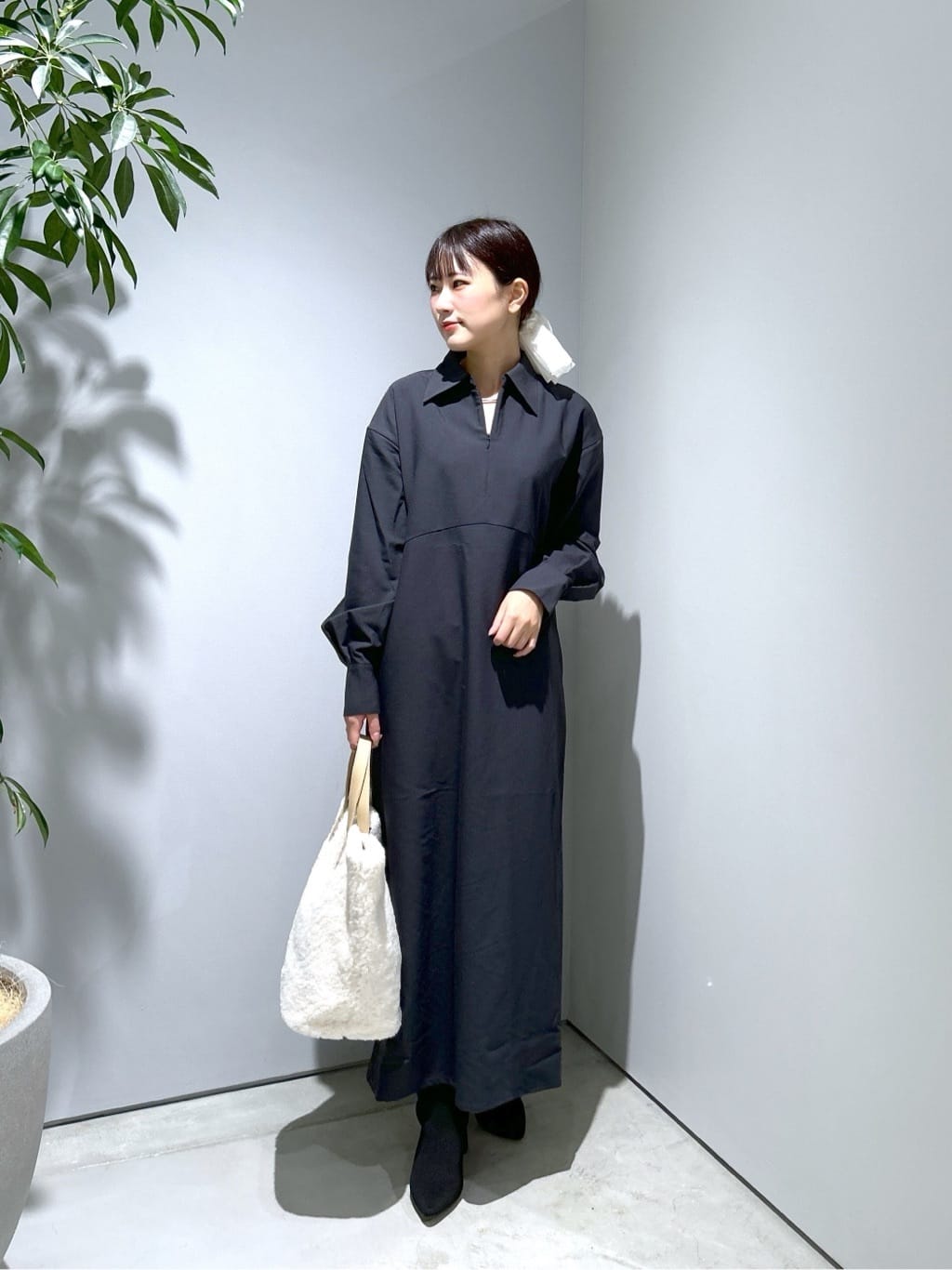 Renoさんの「INDIVI｜ビッグシュシュ」を使ったコーディネート