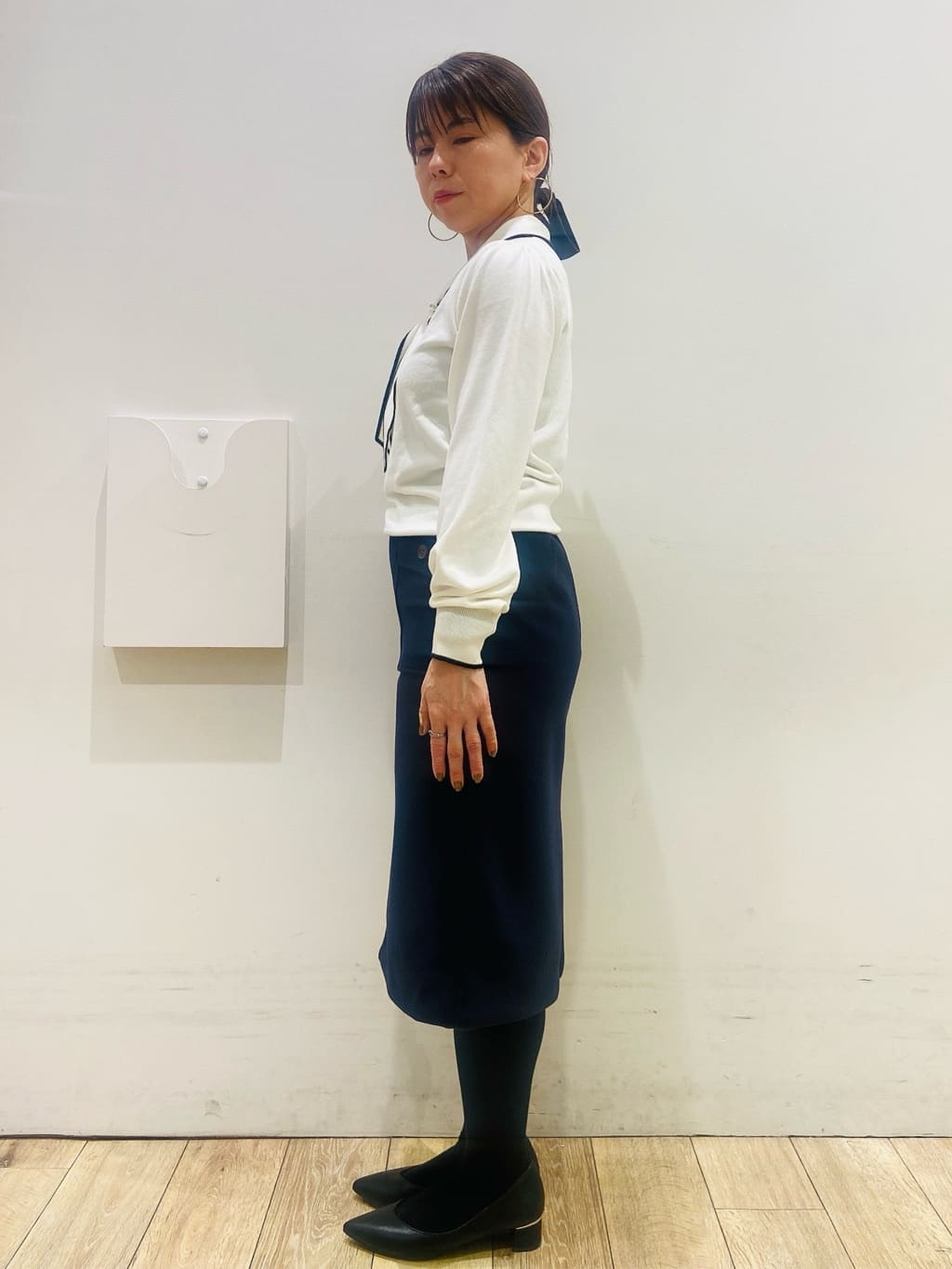 YUKOさんの「index｜ブークレミドルコート【洗える】」を使ったコーディネート
