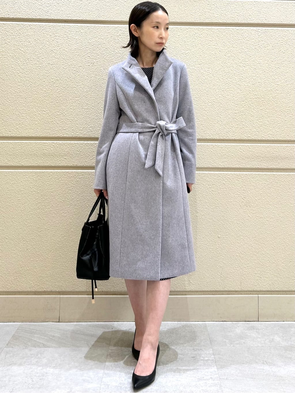 Takahashiさんの「COUP DE CHANCE｜【カシミヤ混／日本製】Iラインスタンドウィングカラーコート」を使ったコーディネート