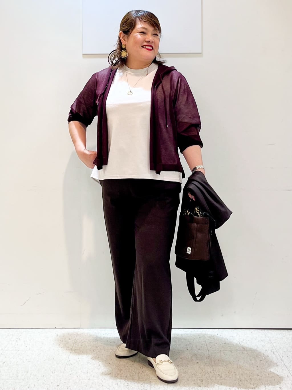 kimmyさんの「Reflect｜【ウエスト総ゴム／セットアップ／単品使いOK◎】ベスト＋ストレートパンツセット」を使ったコーディネート