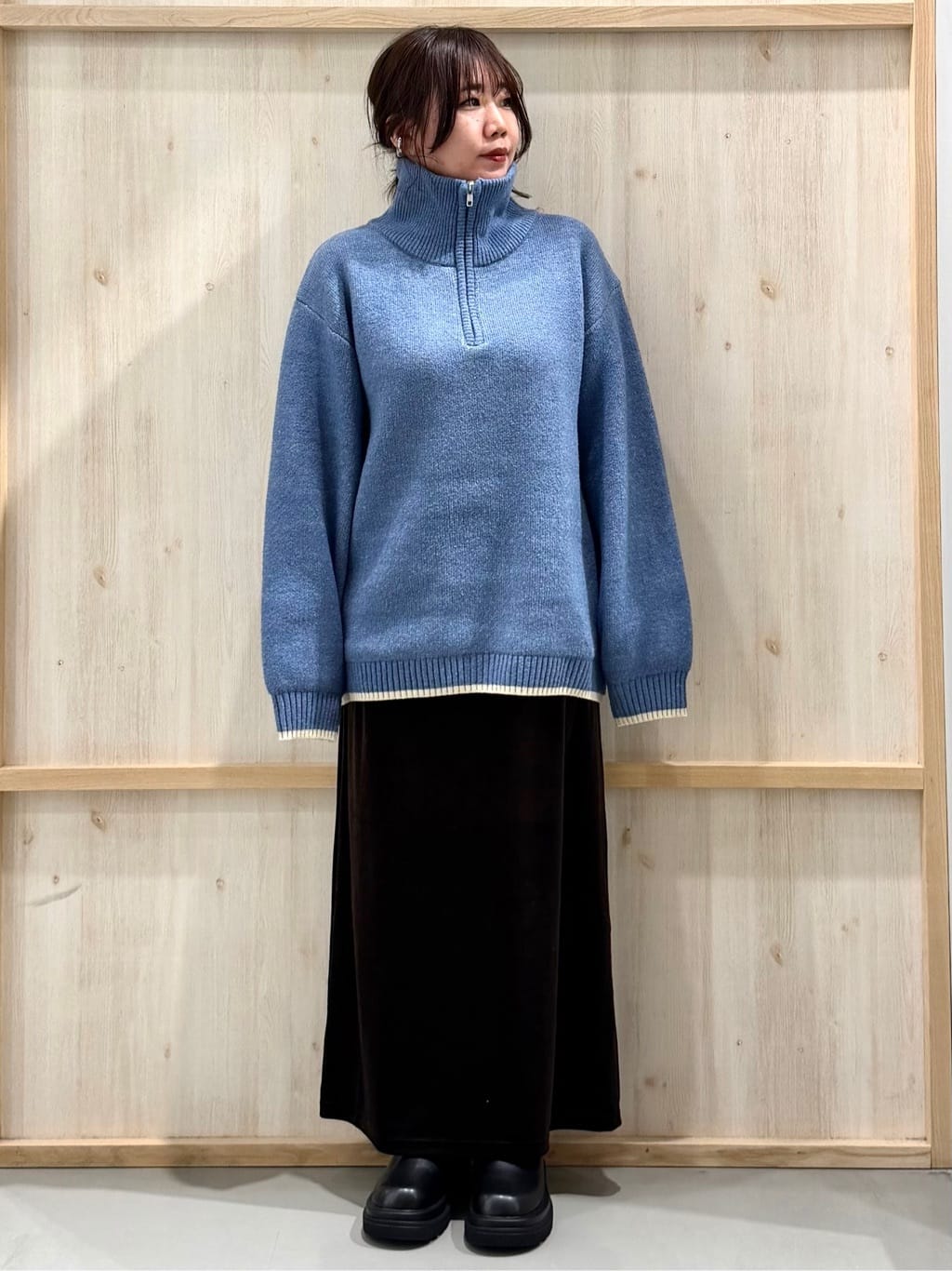 nanaさんの「THE SHOP TK｜【ぎゅっとされているような暖かさ】撥水中綿ブルゾン」を使ったコーディネート