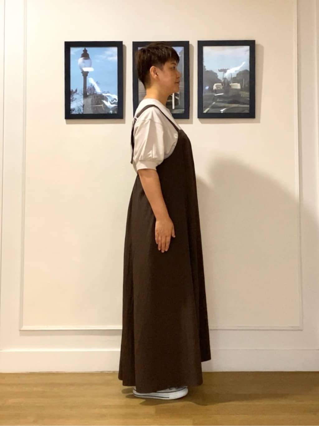 Hiroさんの「Dessin｜【360度可愛い/前後2WAY/洗える】ライトコットンヘンリーカットソー」を使ったコーディネート