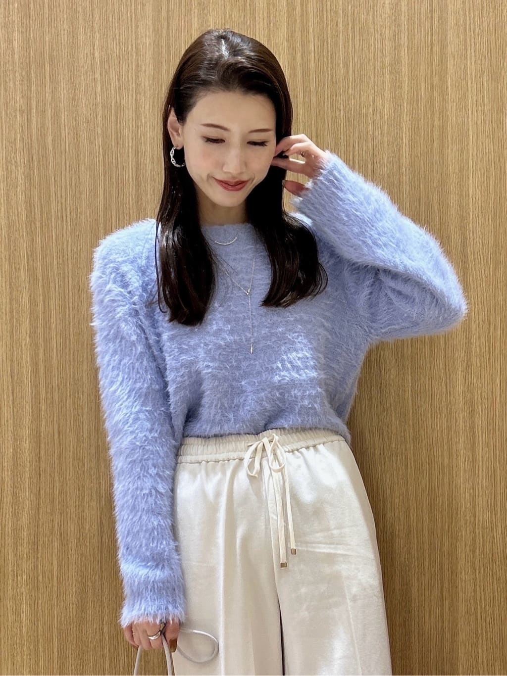 maiさんの「OPAQUE.CLIP｜ラメシャギーニット【洗濯機OK】」を使ったコーディネート