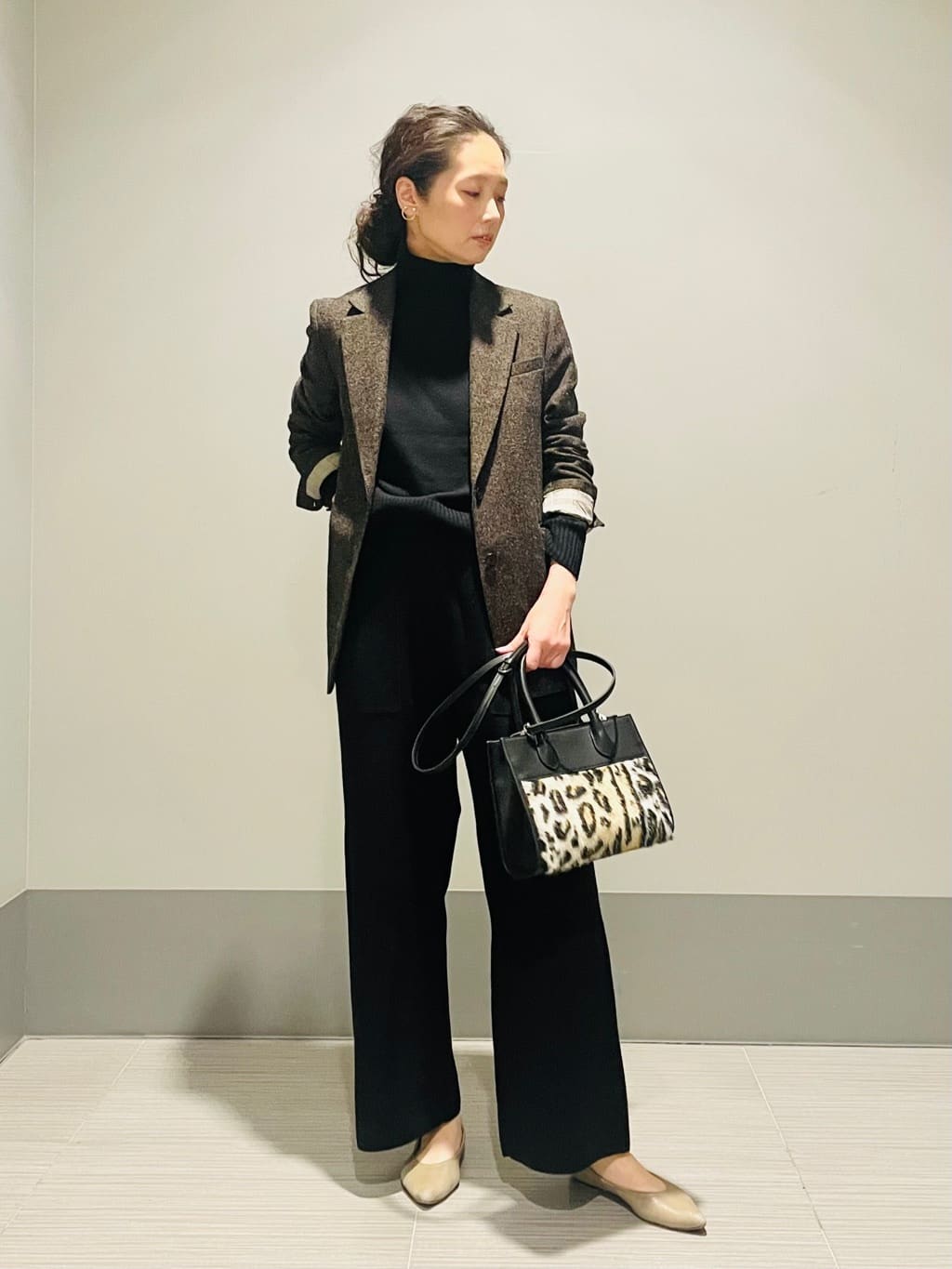 Annさんの「DRESSTERIOR｜◆TICCA（ティッカ）ミラノリブワイドニットパンツ」を使ったコーディネート