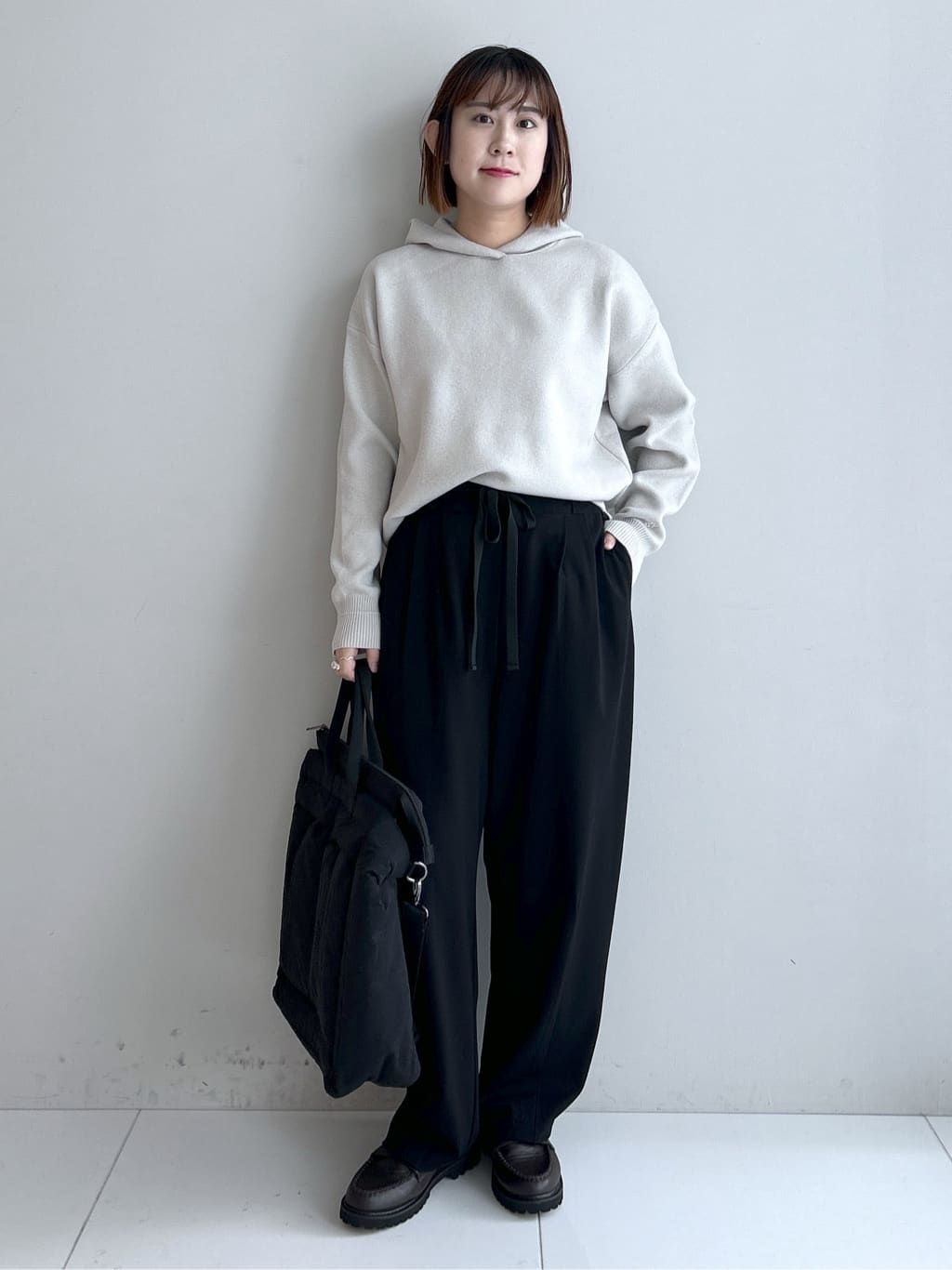 Hirokaさんの「Dessin｜【洗える／体型カバー】ちょうどいいニットパーカ」を使ったコーディネート
