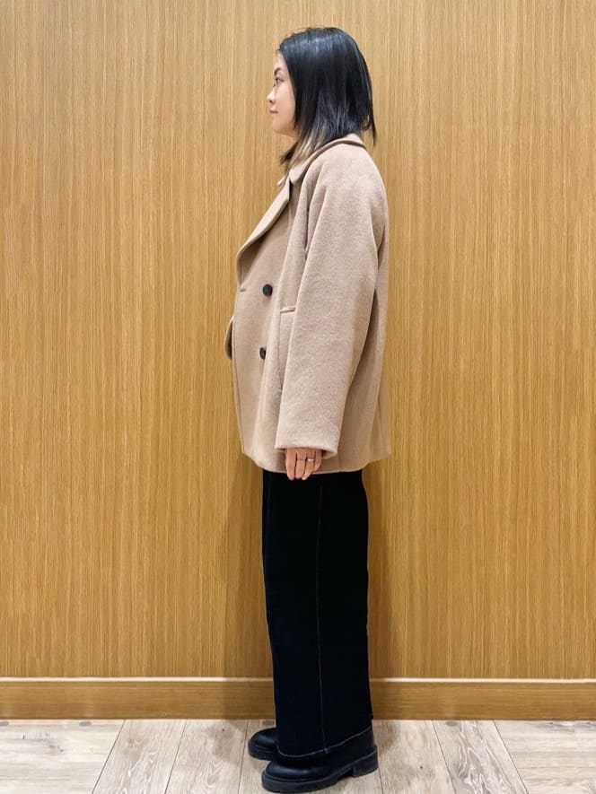 aさんの「OPAQUE.CLIP｜カシミヤブレンドウールミドルピーコート」を使ったコーディネート