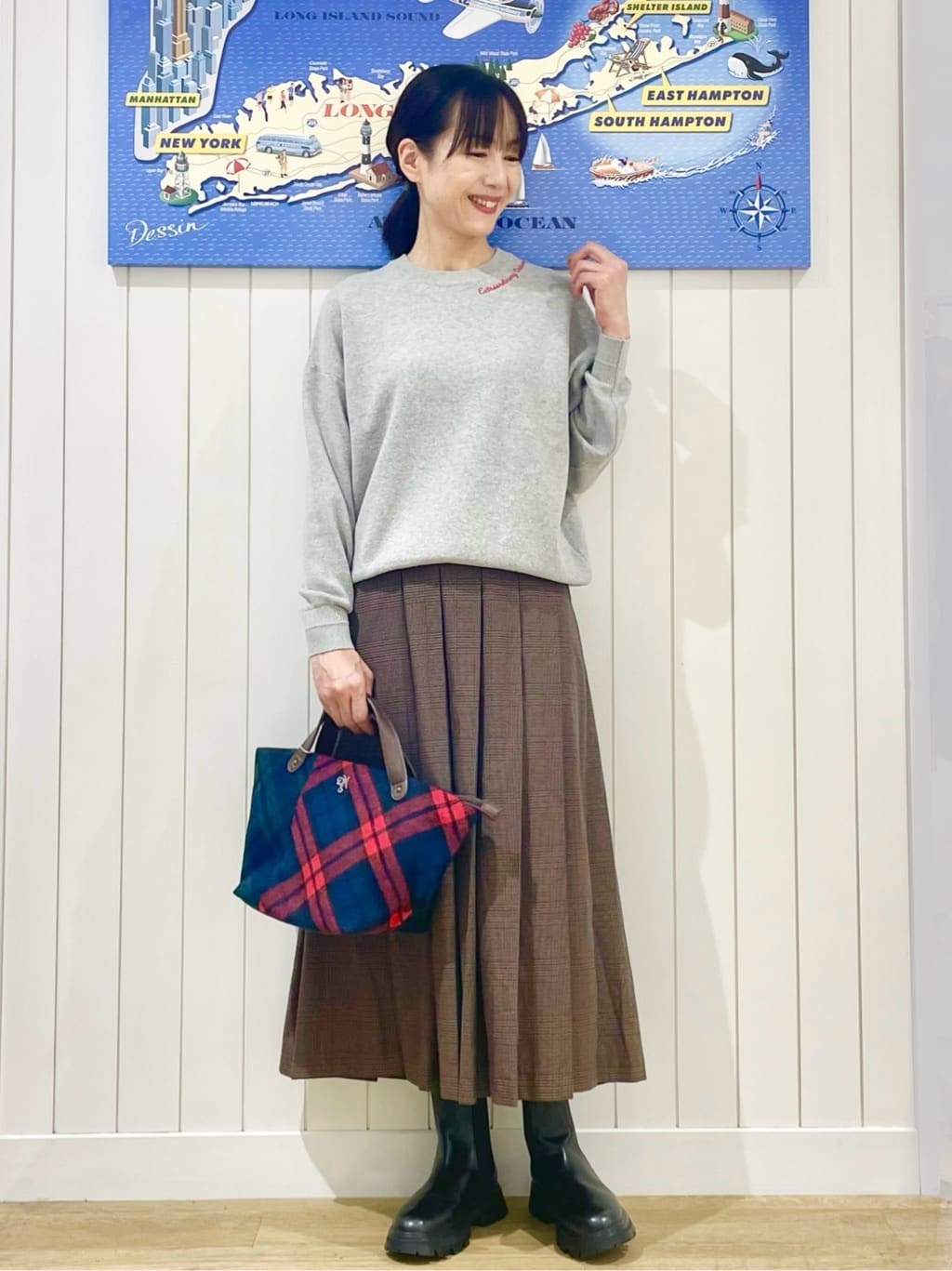 uwatokoさんの「Dessin｜【洗える】刺繍入りジャカードニット」を使ったコーディネート