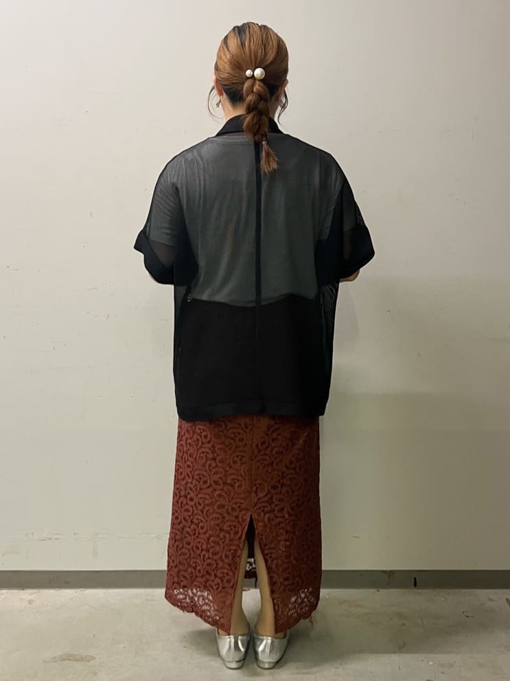 なかさんの「OPAQUE.CLIP｜メタリック刺繍ロゴTシャツ【接触冷感／洗濯機洗い可】」を使ったコーディネート