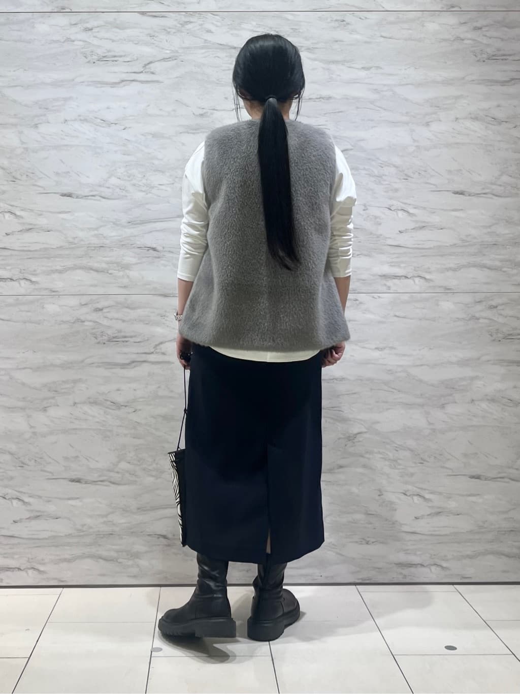 hasuさんの「INDIVI｜ミンク調フェイクファージレ」を使ったコーディネート