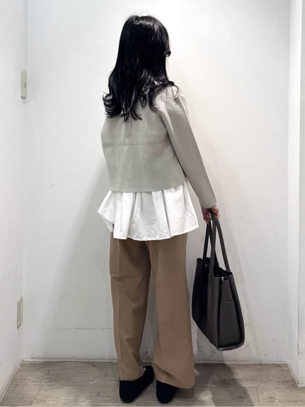 yuicciさんの「OPAQUE.CLIP｜ウォームタッチ イージーワイドパンツ【洗濯機洗OK／ストレッチ】≪SS～LL≫」を使ったコーディネート