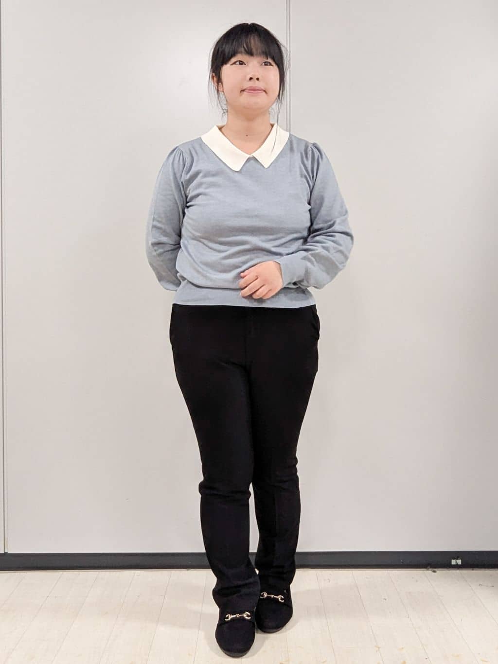 Nonさんの「index｜ウォームストレッチテーパードパンツ【洗濯機OK／防シワ／吸湿発熱】《XS～3L》」を使ったコーディネート
