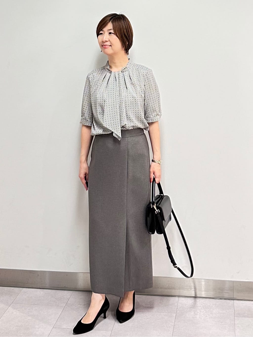 みなこさんの「UNTITLED｜【セットアップ可/洗える】スラブテーラードカラージレ」を使ったコーディネート