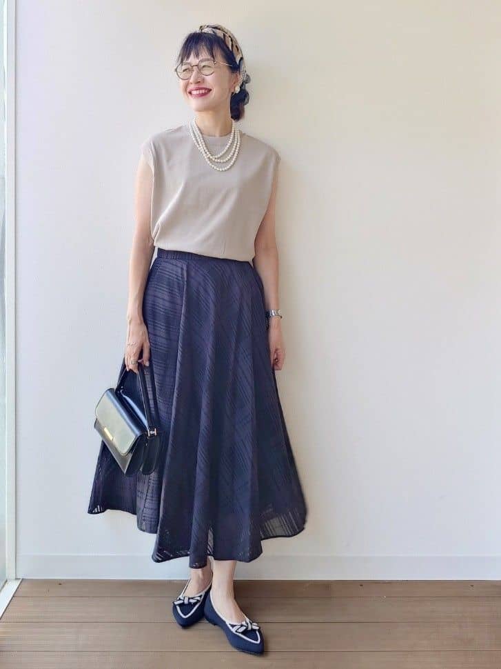 MUTSUKOさんの「UNTITLED｜【TRADITIONAL WEATHERWEAR】AWRE（アウェア）ニットトップス」を使ったコーディネート