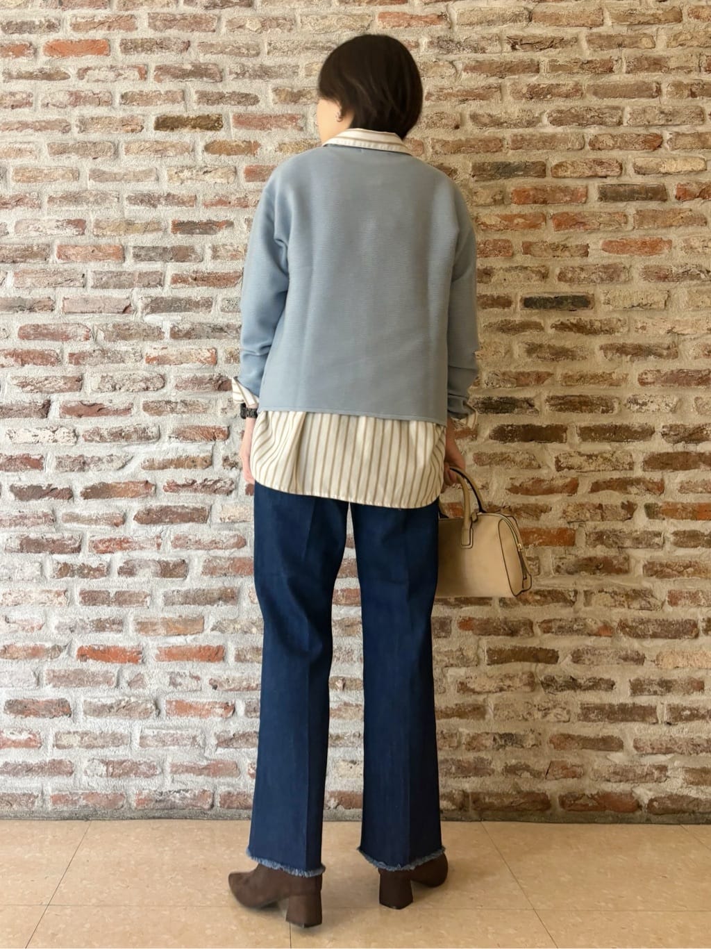 しばさんの「THE SHOP TK｜【S-XLサイズ/選べる7色】どこから見ても美しい ガーターニット/毛玉になりにくい/洗濯機OK」を使ったコーディネート