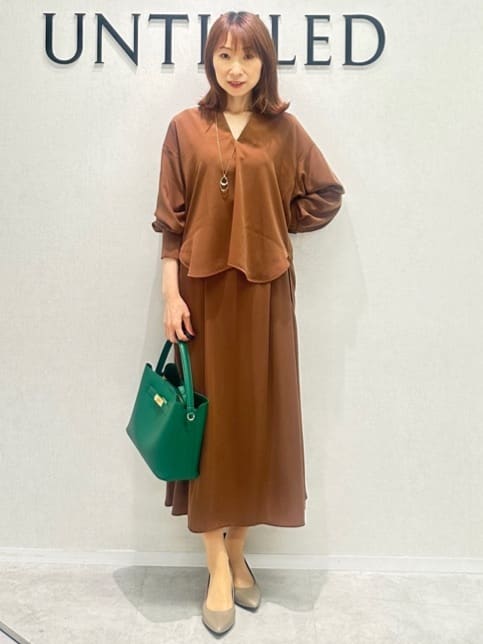 Miwaさんの「UNTITLED｜【セットアップ可/スキッパー/ゆったり】リラクパウダーシャツ」を使ったコーディネート