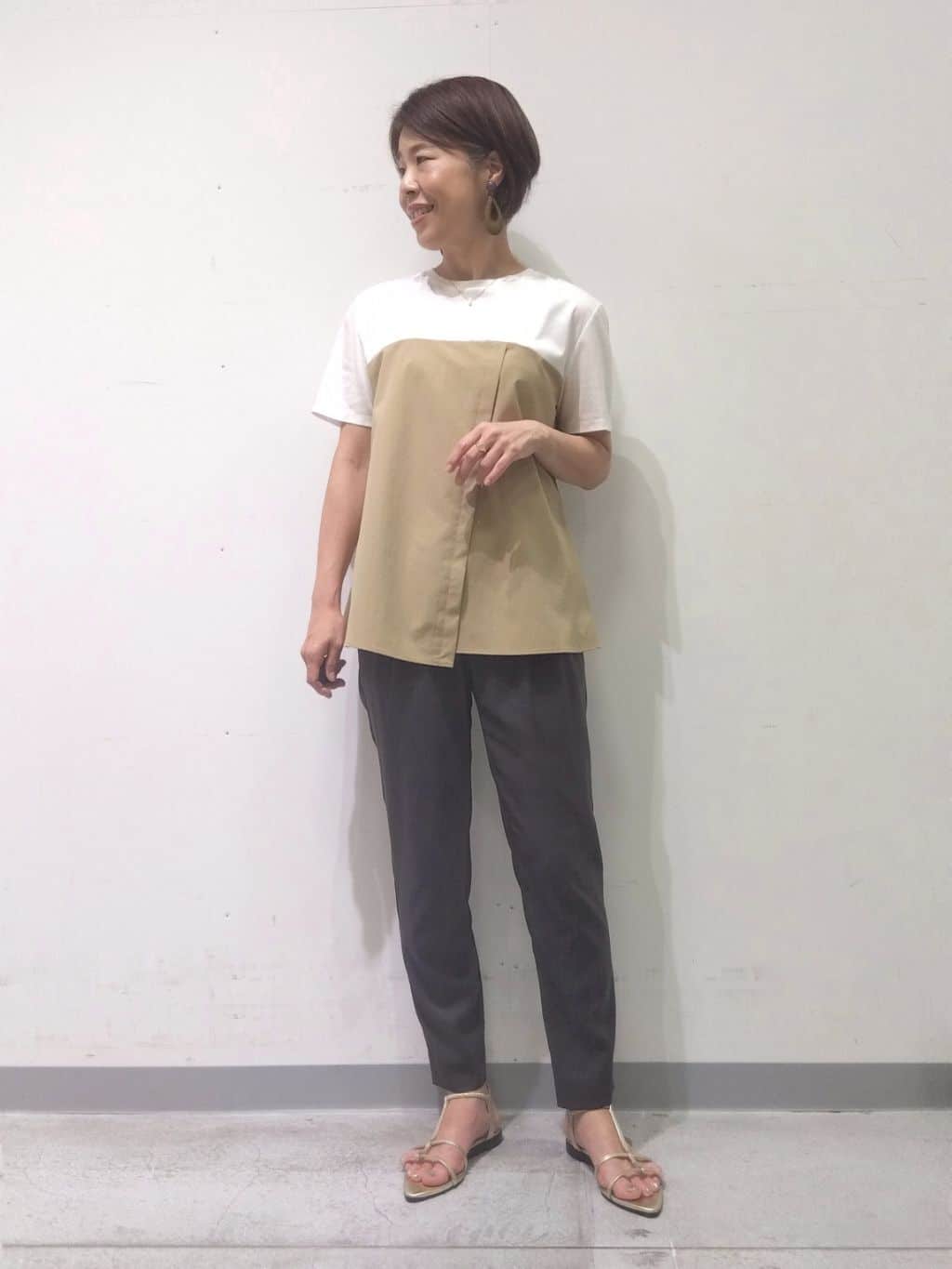 Kさんの「INDIVI｜【洗える】ビスチェレイヤード風トップス」を使ったコーディネート