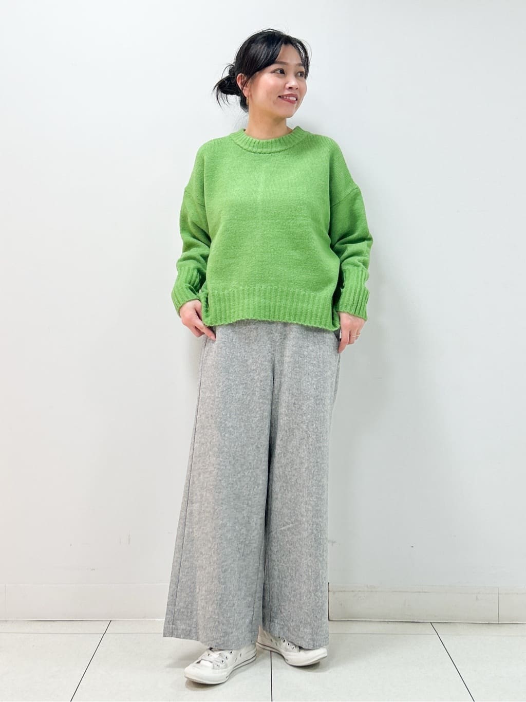 Kaiさんの「Dessin｜【洗える】クルーネックワイドニット」を使ったコーディネート