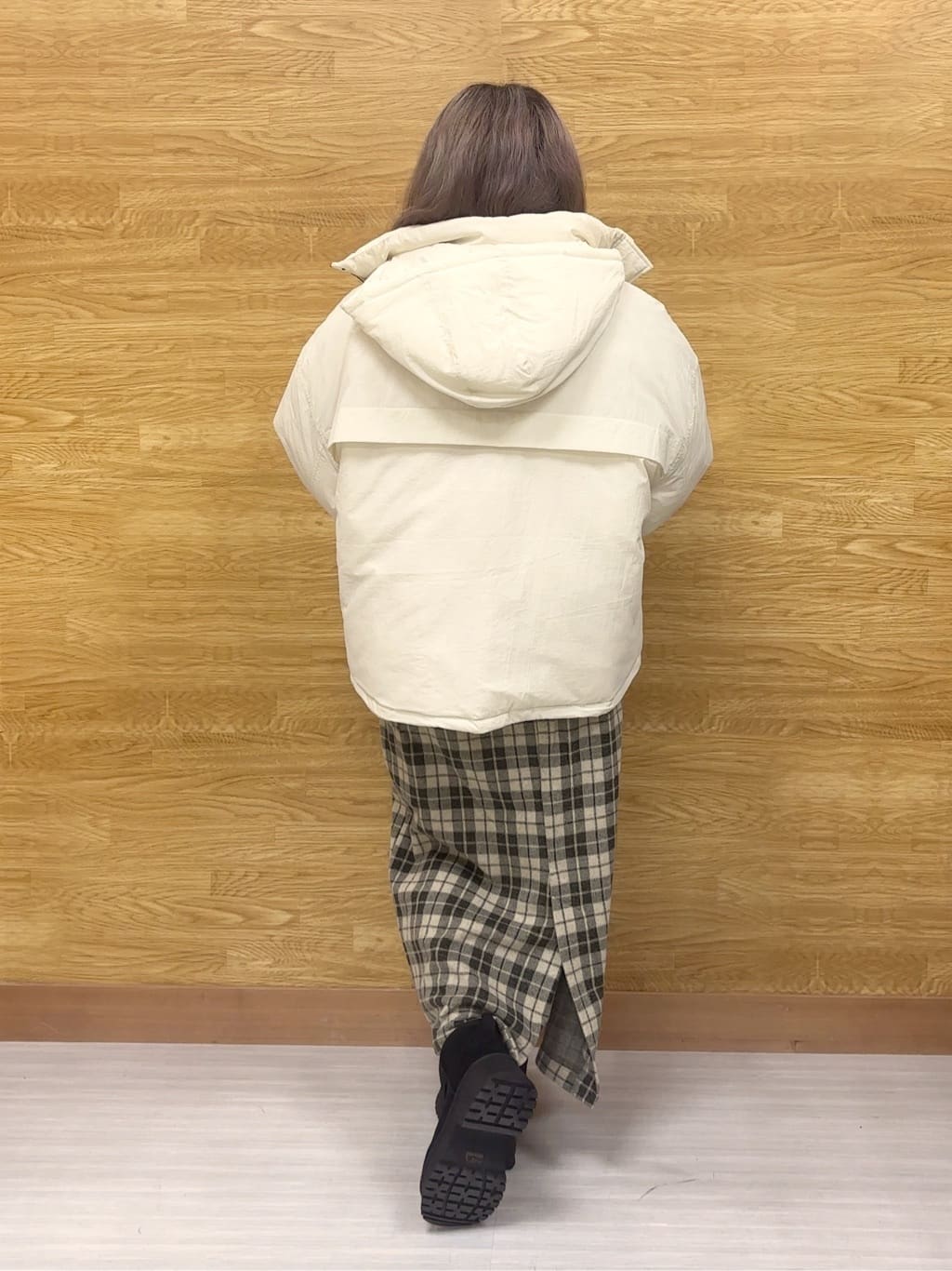 ぁむさんの「SHOO･LA･RUE｜【撥水/あったか】たっぷり着られる 中綿モンスターショートコート」を使ったコーディネート