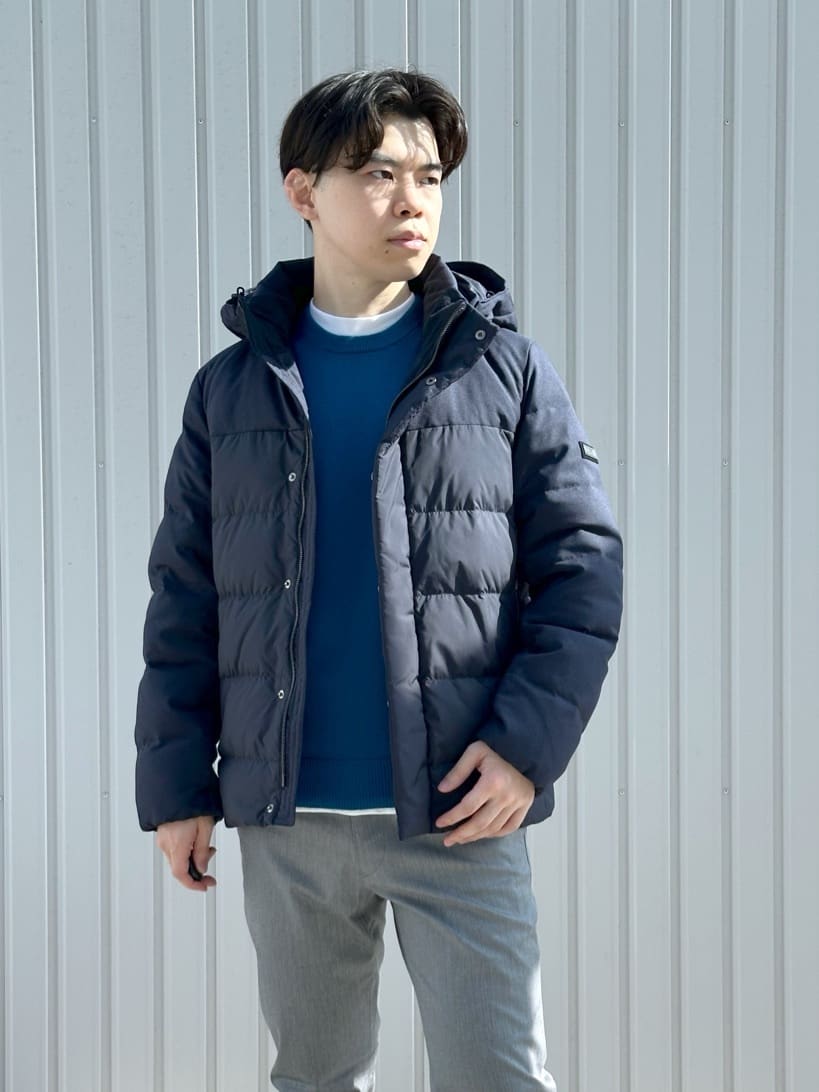 イッシーさんの「TAKEO KIKUCHI｜カラーコンビ ダウンブルゾン」を使ったコーディネート
