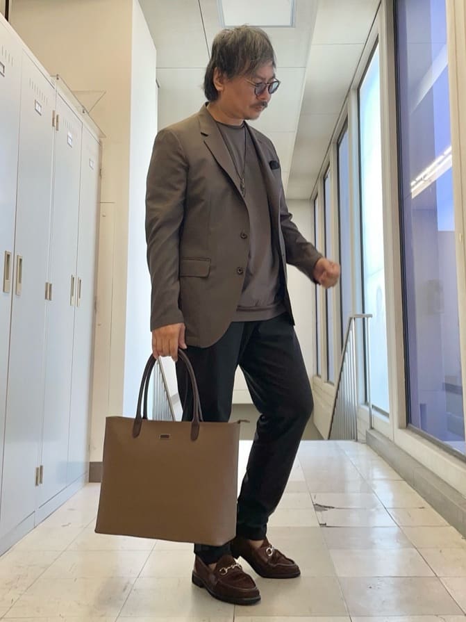 MAKOTO AIさんの「TAKEO KIKUCHI｜【COOL CITY WEAR】アーバンクール ジャケット /接触冷感・吸水速乾」を使ったコーディネート