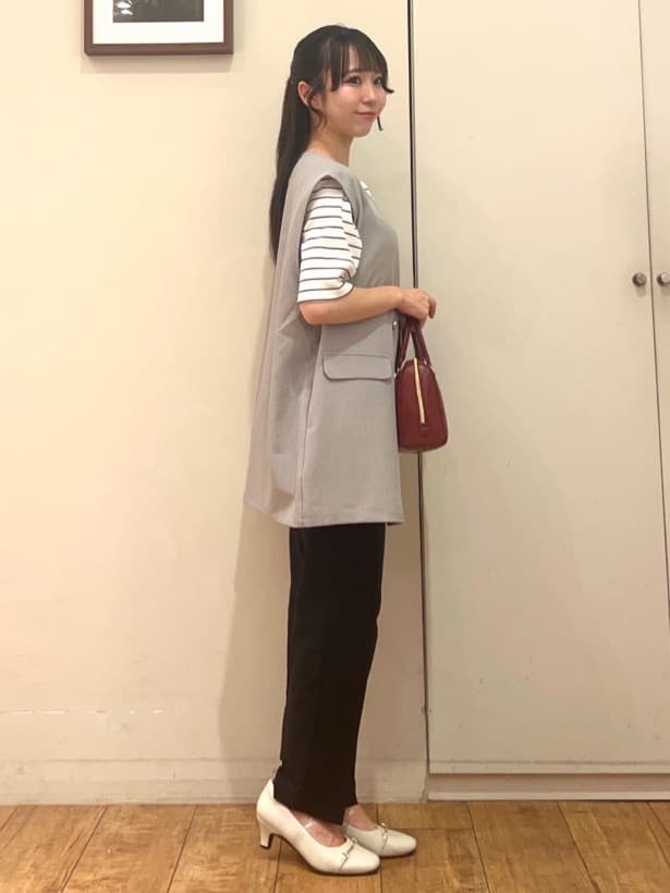 AIRIさんの「SHOO･LA･RUE｜【S-LL/セットアップ可/洗濯後しわになりにくい】ダブルベスト」を使ったコーディネート