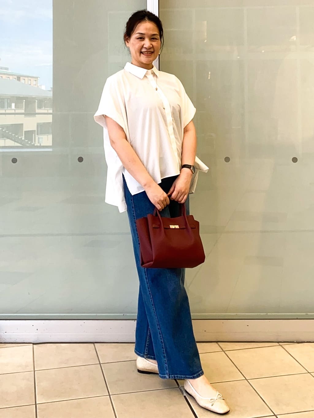 Jeanさんの「OPAQUE.CLIP｜《andGIRL掲載》リラクシーシャツ【洗濯機洗い可】」を使ったコーディネート