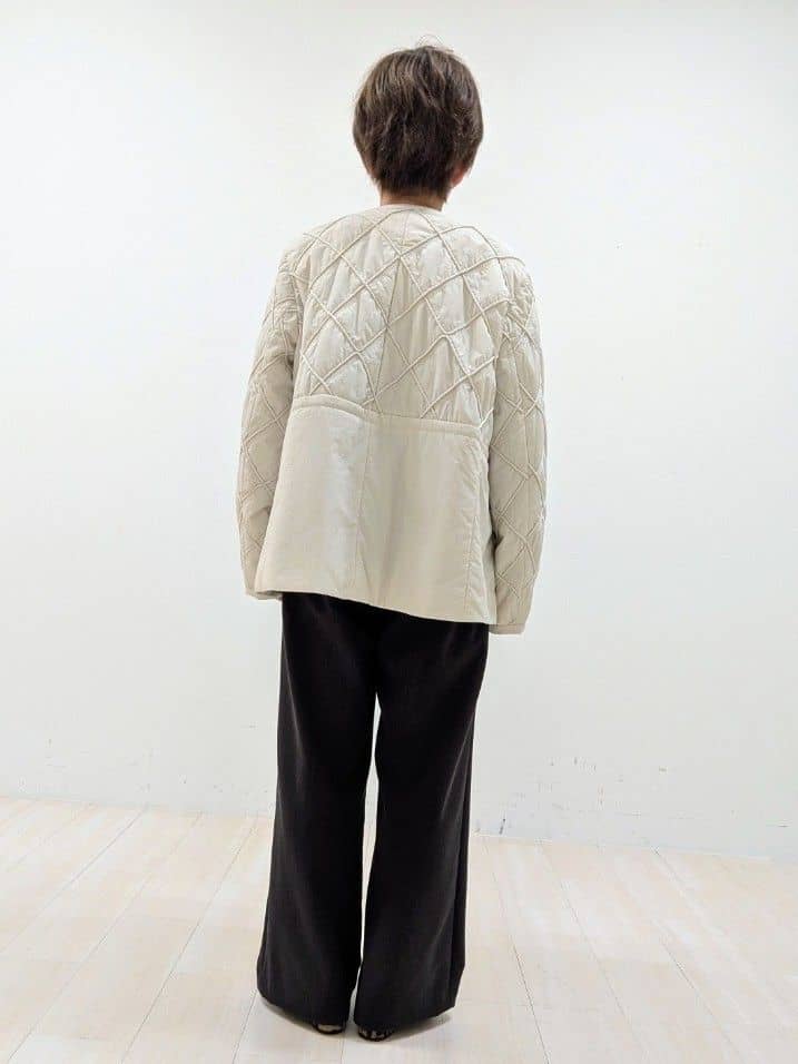 nishiさんの「Reflect｜【気軽な羽織に◎】中綿キルティングショートコート」を使ったコーディネート
