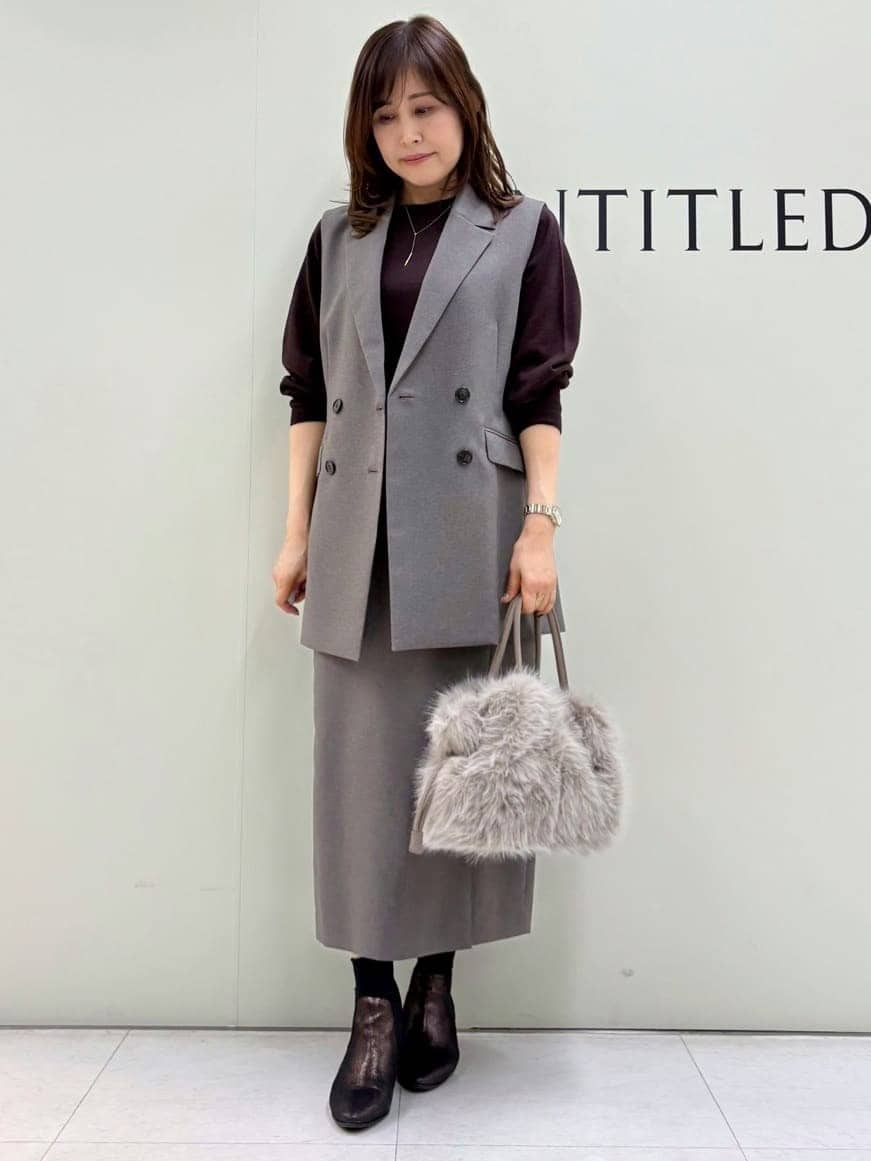 Sakaiさんの「UNTITLED｜【8色展開／コンパクト丈】レーヨン混 コクーンニット」を使ったコーディネート