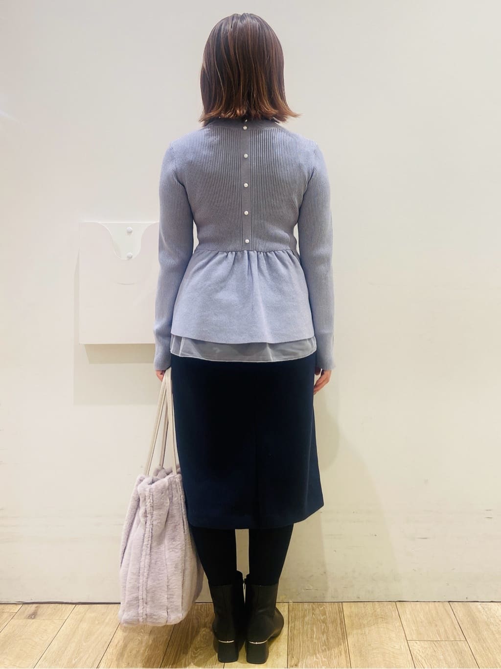 YUKOさんの「index｜KAWADAダウンペプラムショートコート【撥水／洗濯機OK／静電気防止裏地】」を使ったコーディネート