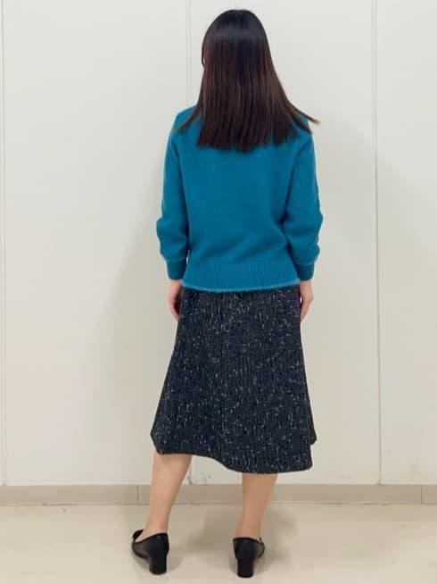ゆうさんの「Reflect｜【広がりすぎない／美シルエット◎】ツイードフレアスカート」を使ったコーディネート