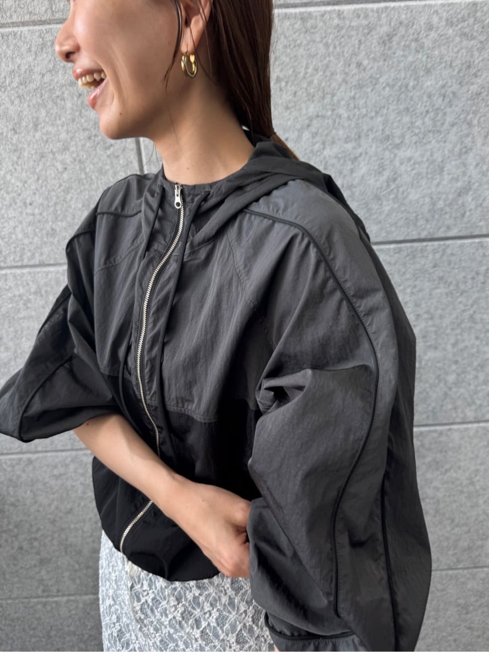 designer yukaさんの「CODE A｜urban light crop blouson」を使ったコーディネート