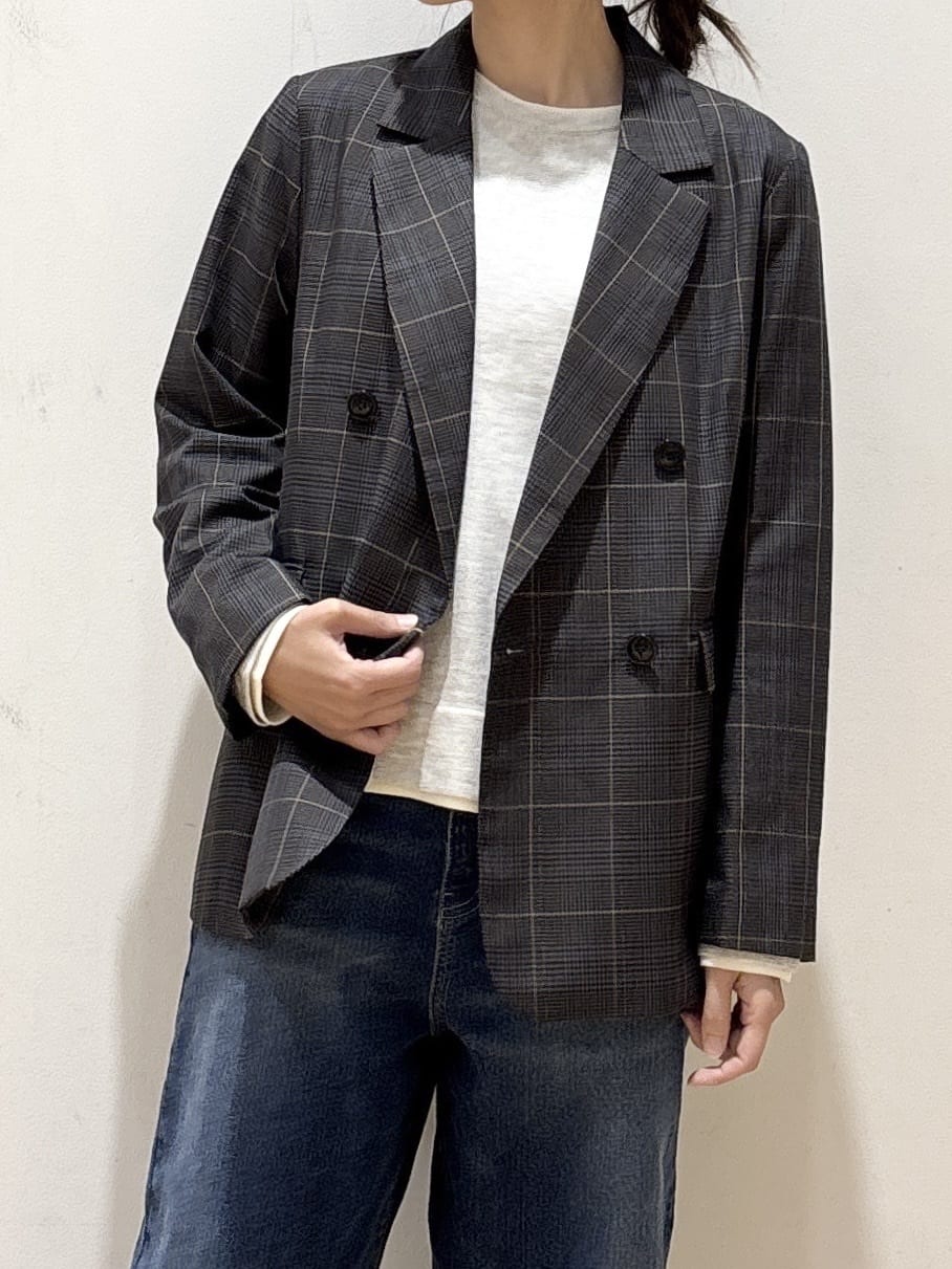 YUMIさんの「Dessin｜【洗える】ダブルブレストジャケット」を使ったコーディネート