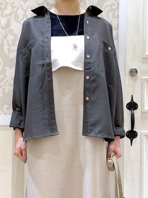 望 愛さんの「grove｜【カセット服】洗えるAラインキャミワンピース」を使ったコーディネート