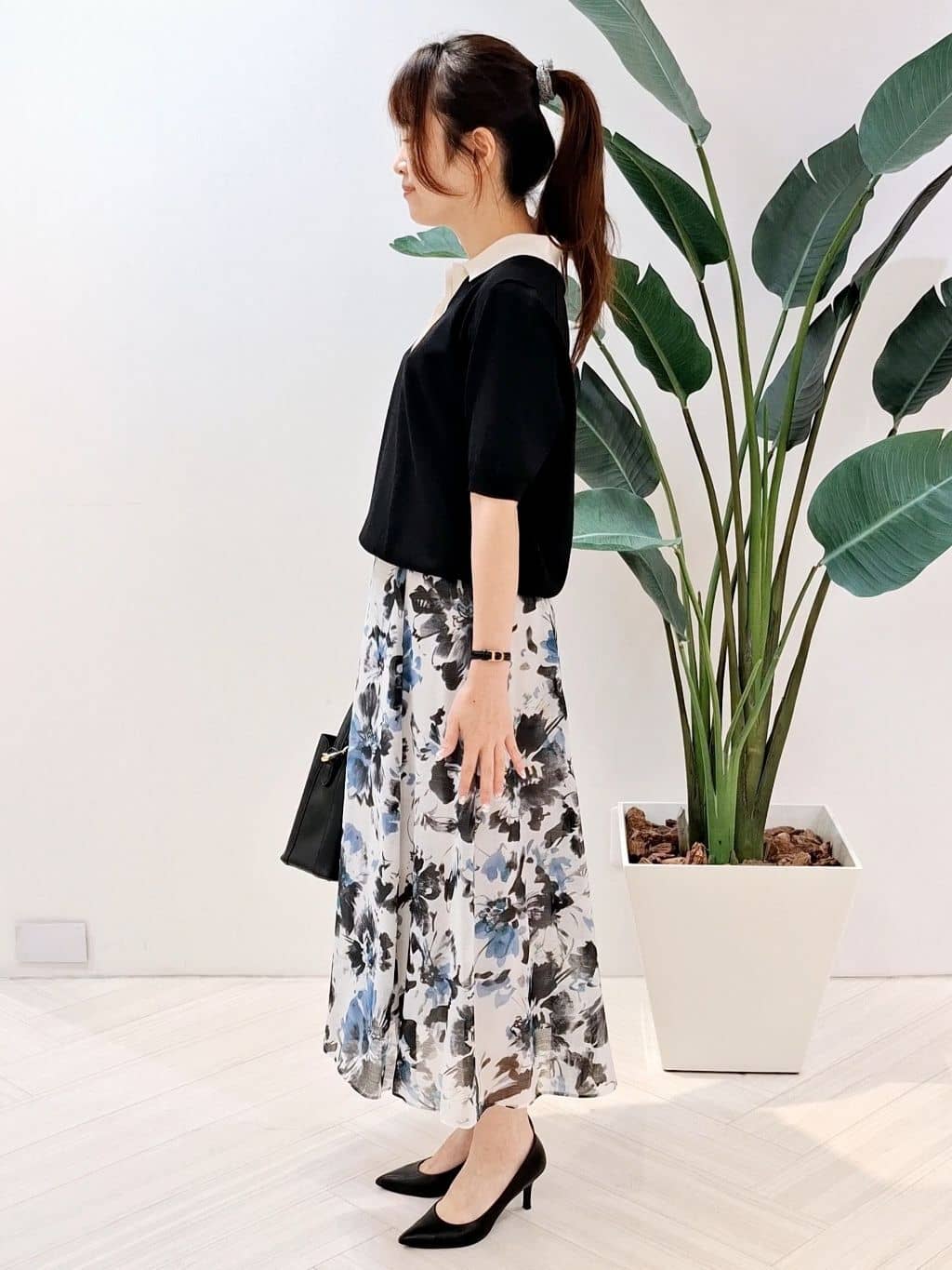 YuKaRiさんの「UNTITLED｜【トレンド/きれいめ】5分袖ポロニット」を使ったコーディネート