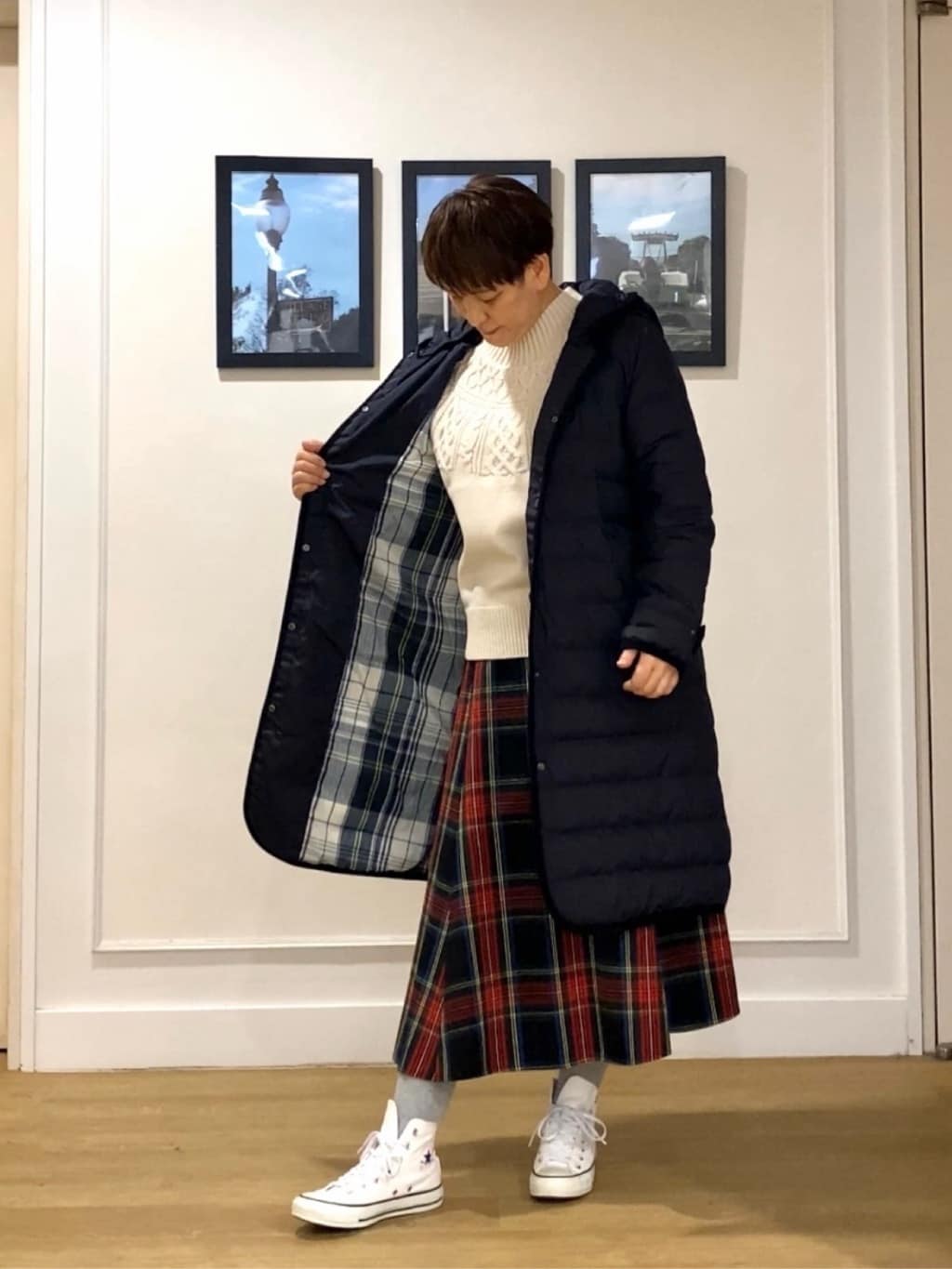Hiroさんの「Dessin｜【撥水・2WAY】ミュラーダウンコートロング丈」を使ったコーディネート