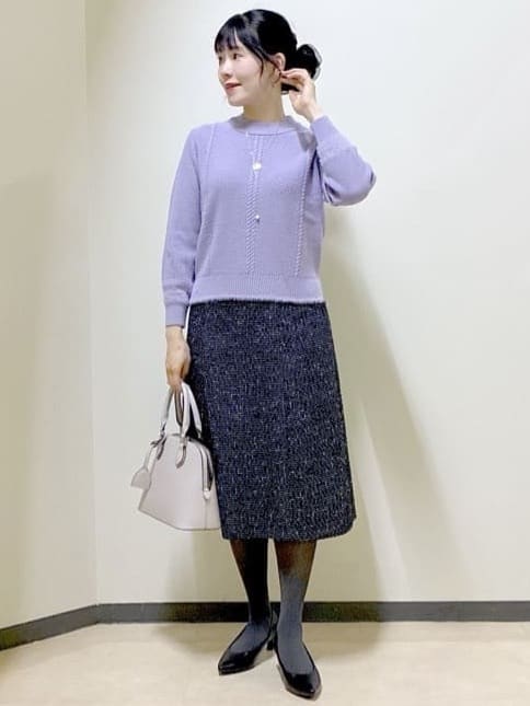  beni_gingerさんの「Reflect｜【ほんのりラメ感◎】ケーブル柄ニット」を使ったコーディネート