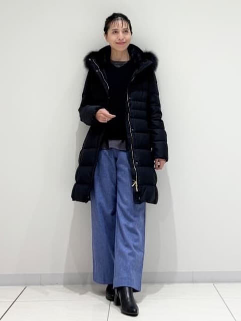 kayoさんの「INDIVI｜【名品／撥水／抗菌防臭】ロング丈リサイクルダウンコート」を使ったコーディネート