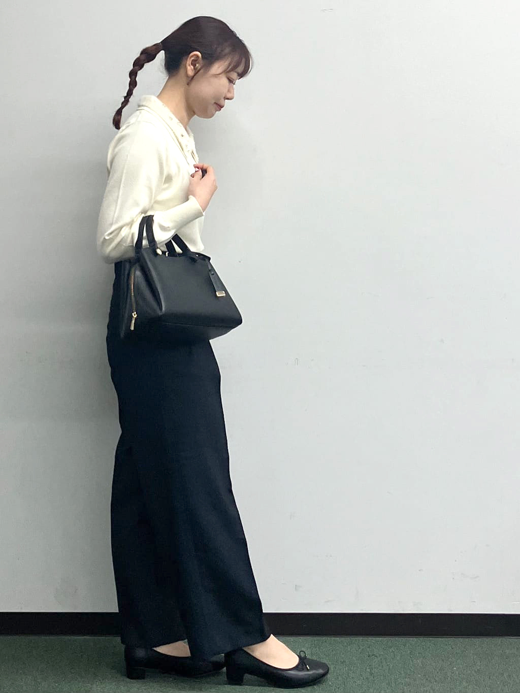 MAYUKIさんの「index｜カルゼツイードストレッチワイドパンツ【洗濯機OK／防シワ／イージーアイロン／抗ピル】」を使ったコーディネート