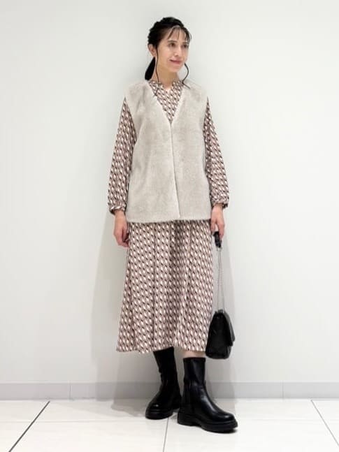 kayoさんの「INDIVI｜ミンク調フェイクファージレ」を使ったコーディネート