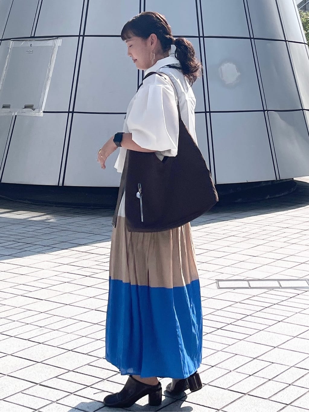 sumicaさんの「OPAQUE.CLIP｜バルーンスリーブシャツ【洗濯機洗い可】」を使ったコーディネート