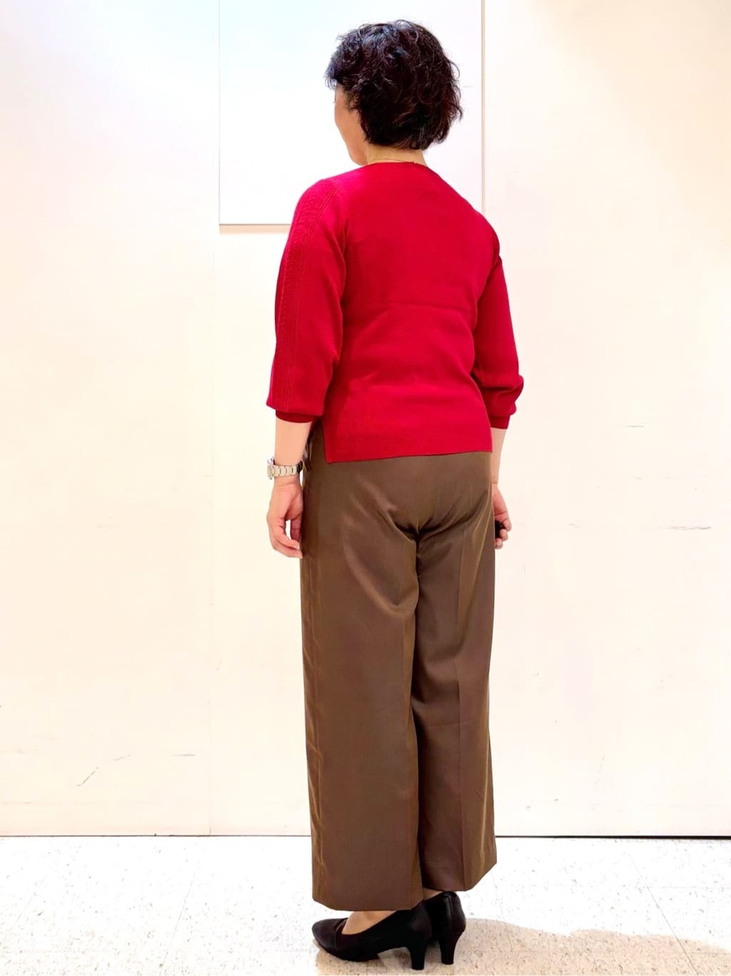 ヤスコさんの「Reflect｜【選べる6色／長く着られる◎】ボートネックニット」を使ったコーディネート