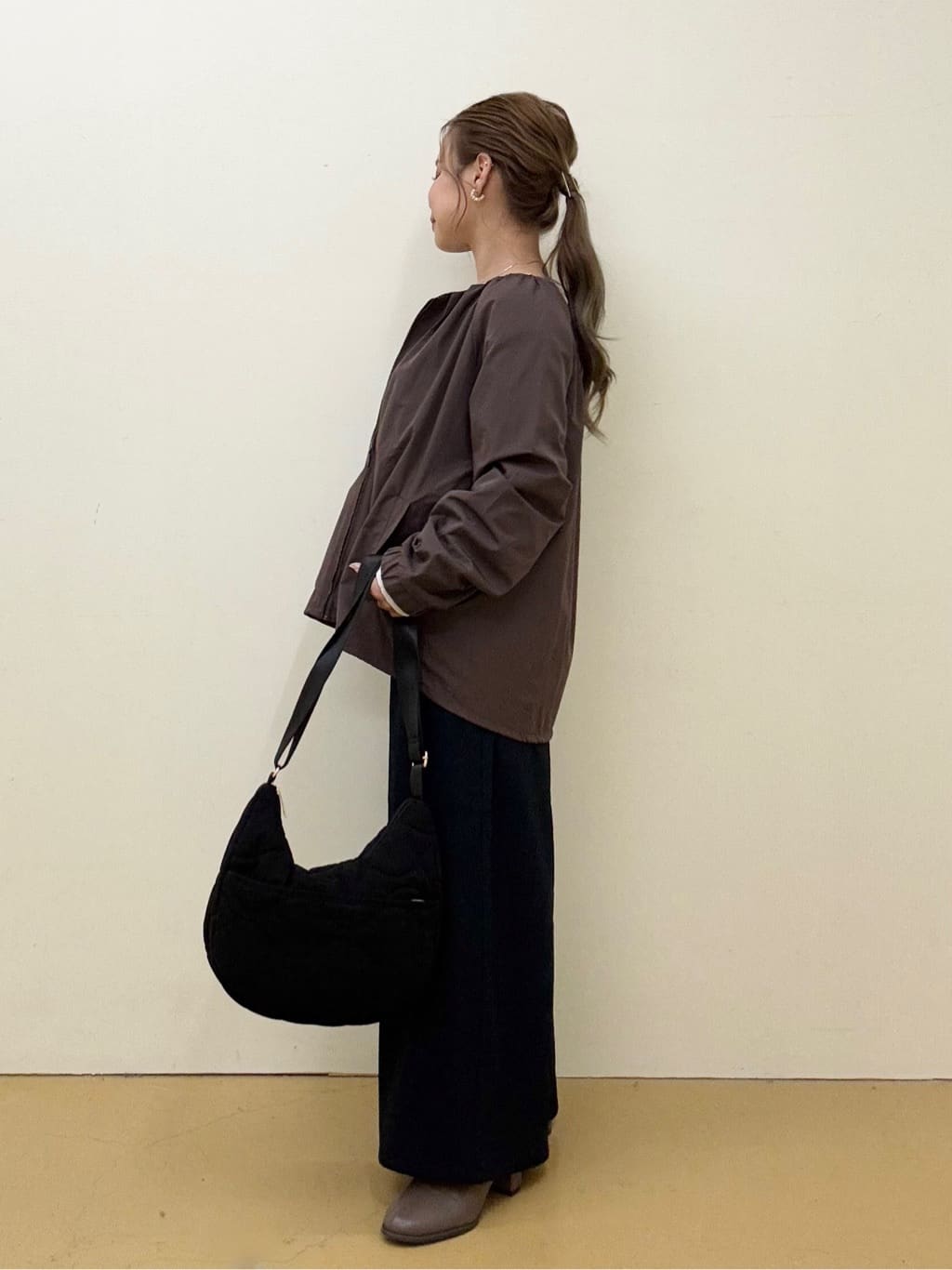 shioさんの「SHOO･LA･RUE｜【S-LL】オンとオフどちらにも使える 軽量なノーカラーブルゾン」を使ったコーディネート