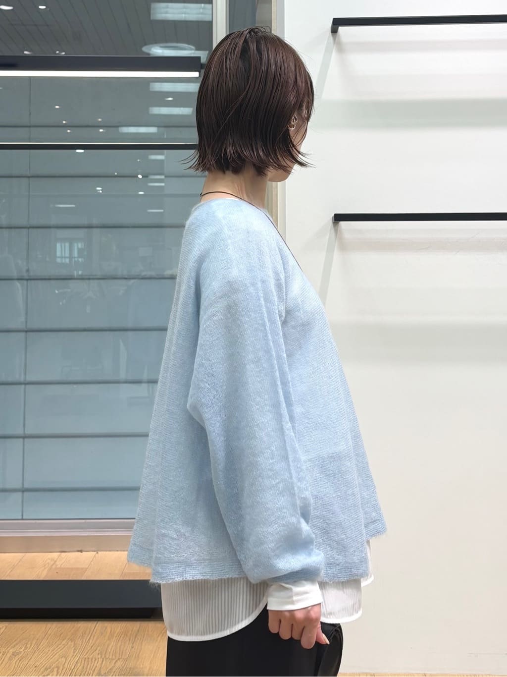 asamiさんの「INDIVI｜【キッドモヘヤ素材】ラウンドヘムニット」を使ったコーディネート