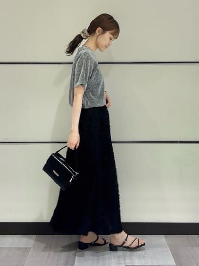 kyokaさんの「UNTITLED｜【洗える】ラメシアーTシャツ」を使ったコーディネート