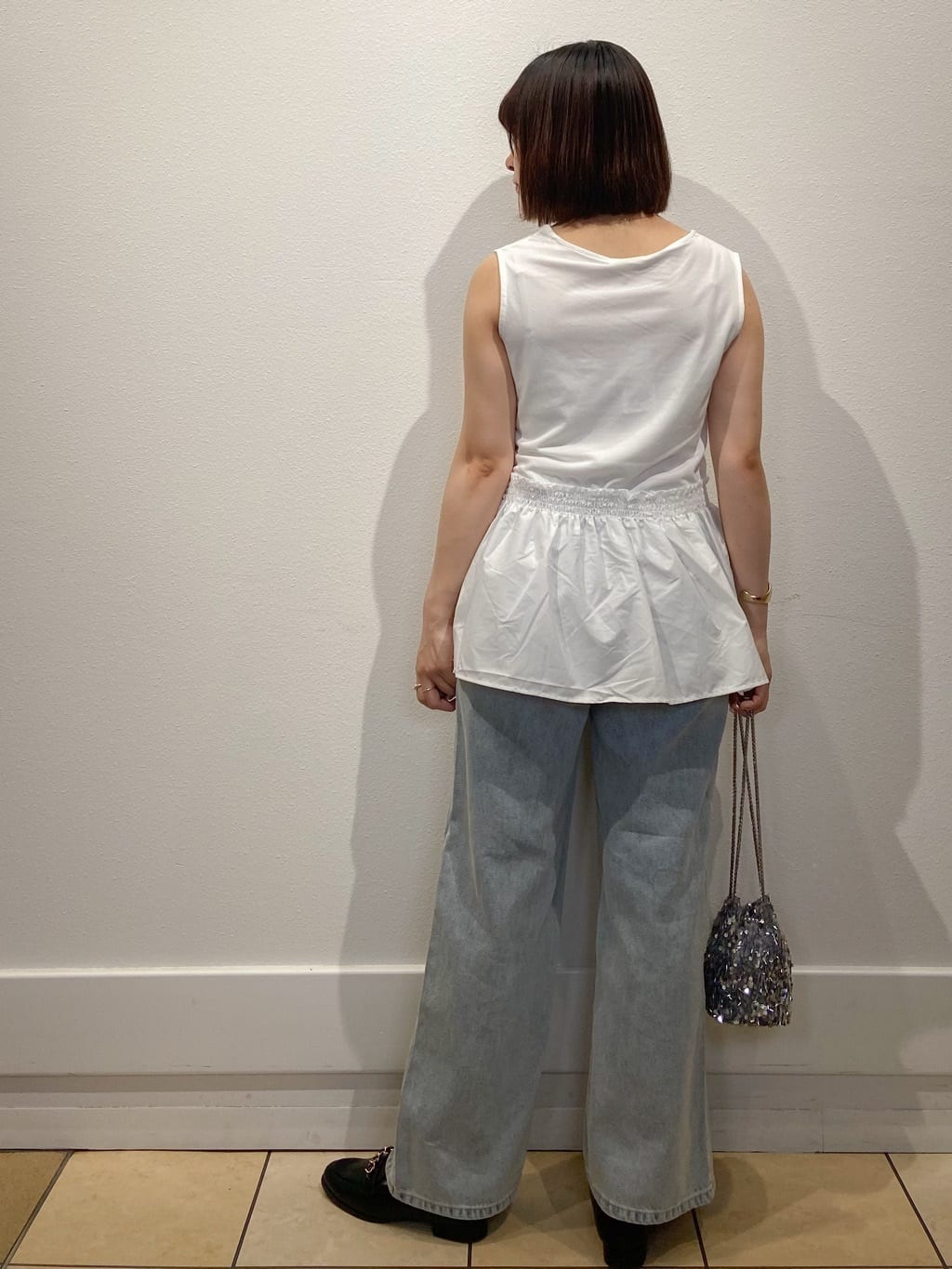 kimiさんの「index｜ノースリペプラムドッキングトップス【洗濯機洗い可／接触冷感】」を使ったコーディネート