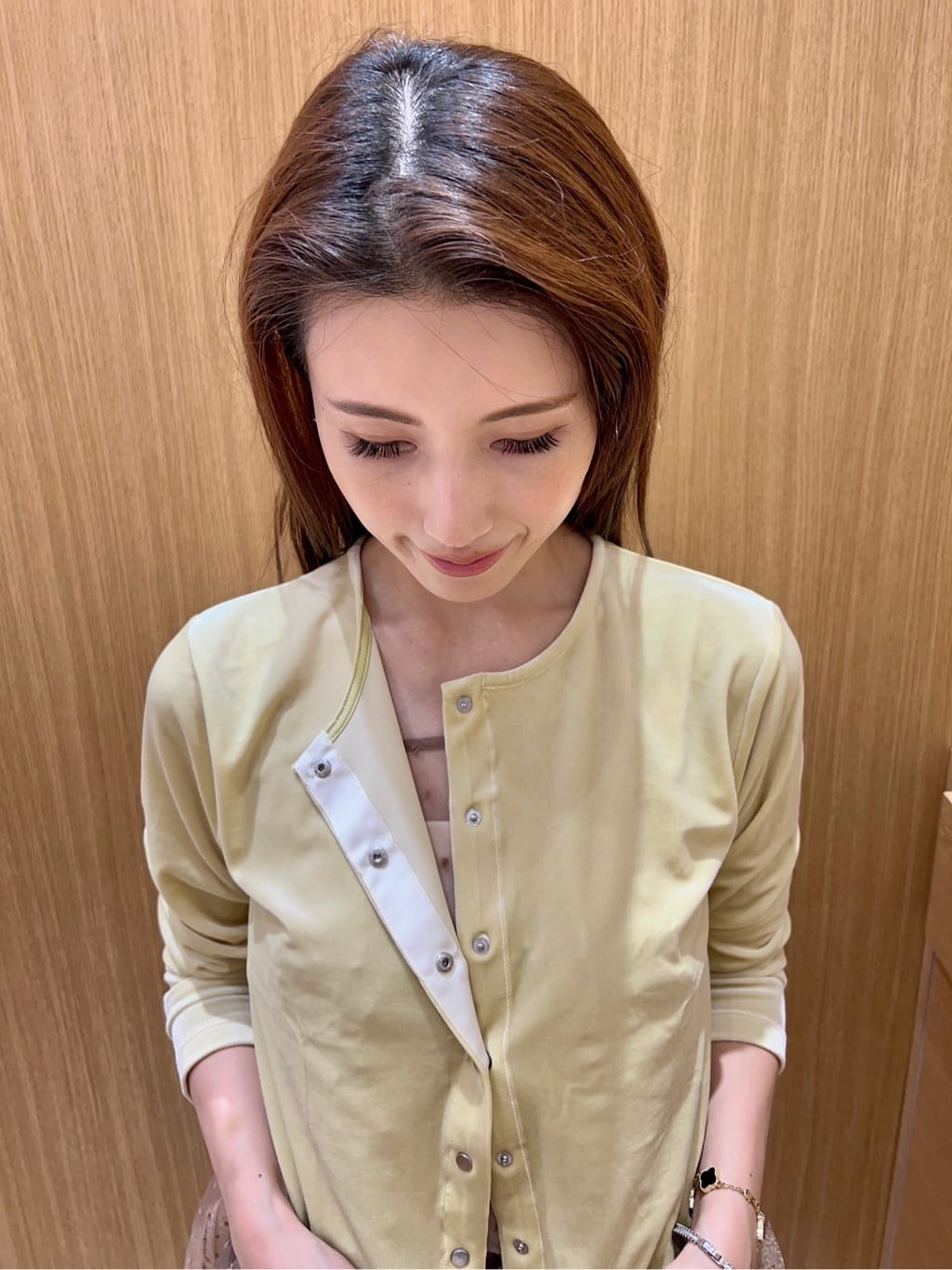 maiさんの「OPAQUE.CLIP｜シアードットレイヤードキャミワンピース【洗濯機洗い可】」を使ったコーディネート